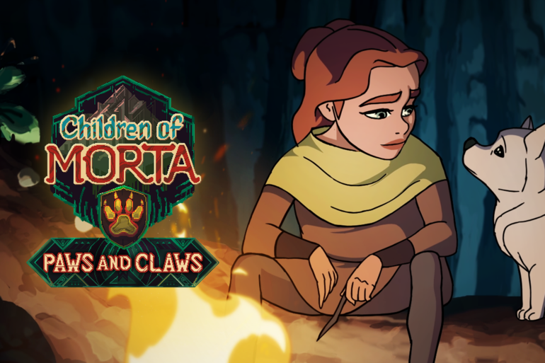 Children of Morta - Paws and Claws Logo Key Art